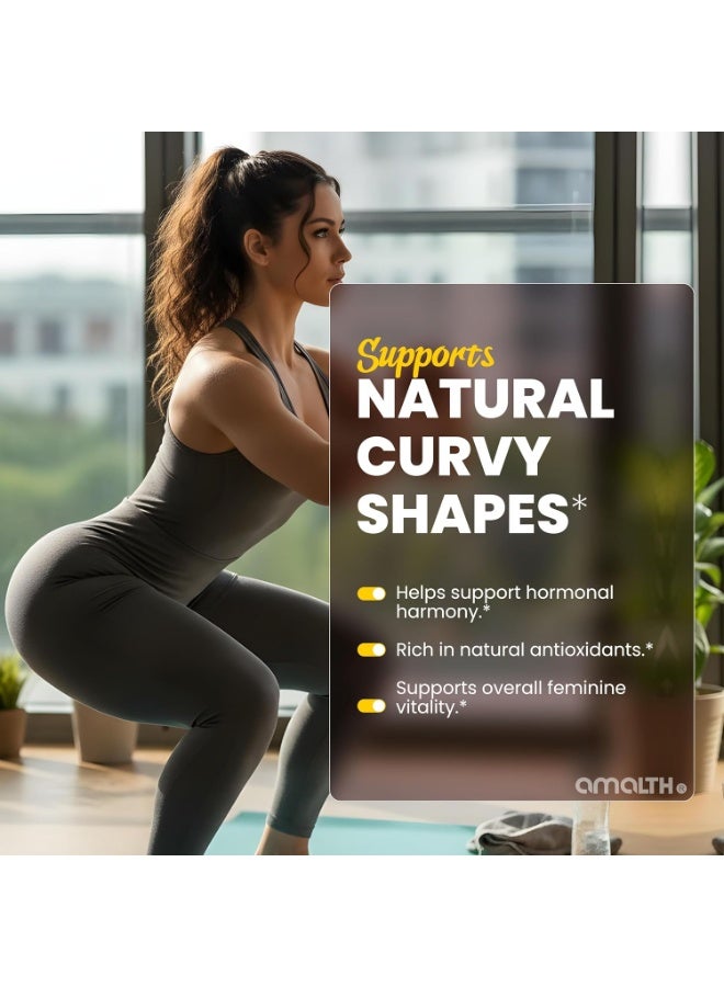 Amalth Aguaje Curves Capsule for Women 1000 mg- Extra Strength from Peru Natural Supplements- 120 Capsules Non- GMO Premium Quality Pills - Image 5